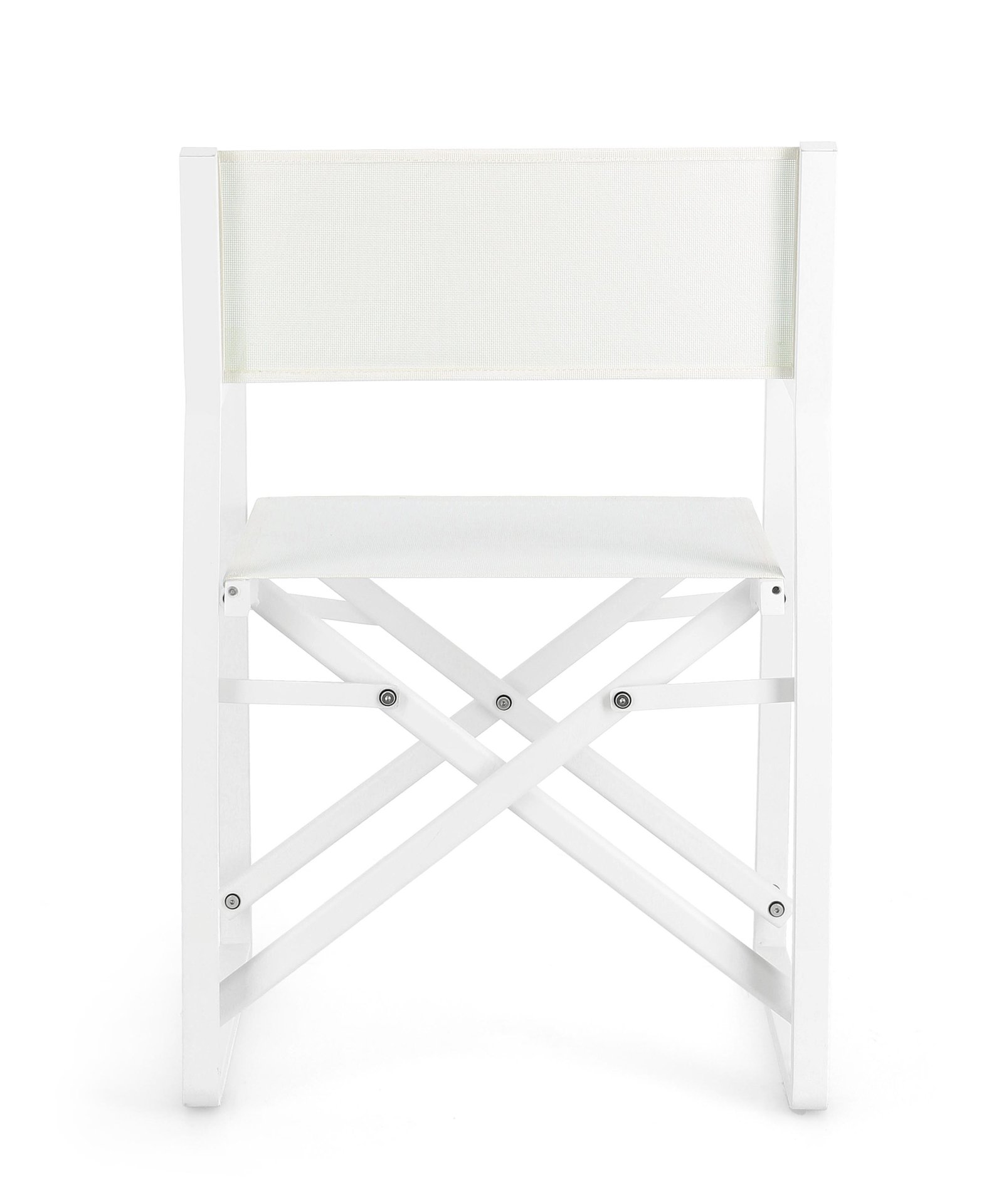 Der Gartenstuhl Konnor überzeugt mit seinem modernen Design. Gefertigt wurde er aus Textilene, welche einen weißen Farbton besitzt. Das Gestell ist aus Aluminium und hat auch eine weiße Farbe. Der Stuhl verfügt über eine Sitzhöhe von 46 cm und ist für den
