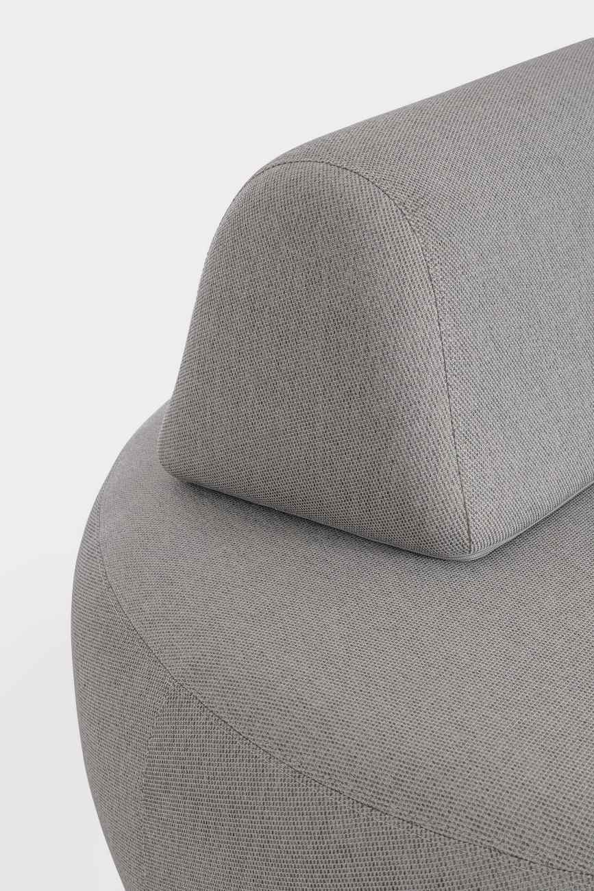 Gartensofa Cooper aus Olefin-Stoff, Grau