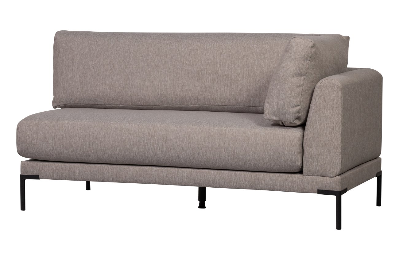 Bank Couple Eck-Element aus Melange-Stoff Links, Taupe Bank Couple Eck-Element aus Melange-Stoff Links, Taupe