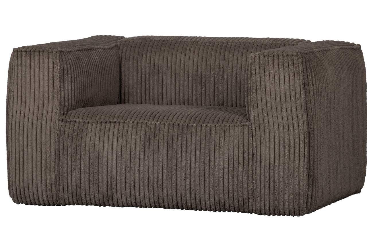 Sessel Bean mit Cordbezug, Dunkelbraun