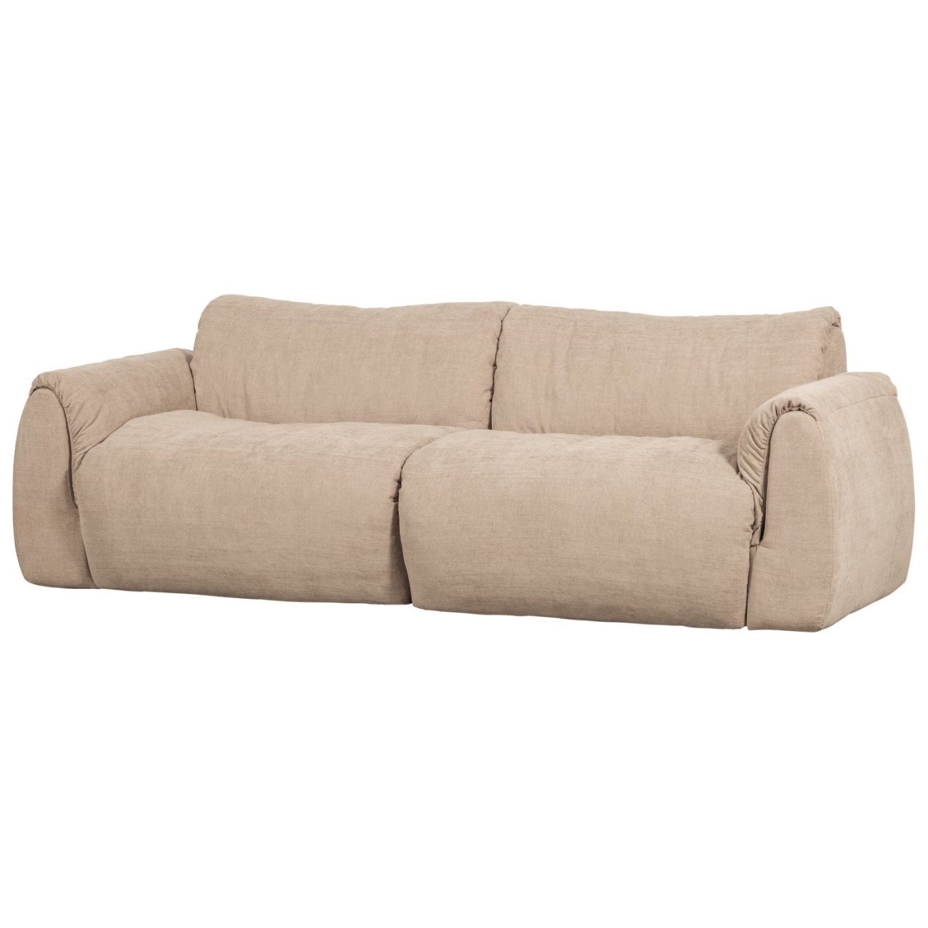 Sofa Baggy 2-Sitzer aus Chenille-Stoff, Sand Sofa Baggy 2-Sitzer aus Chenille-Stoff, Sand