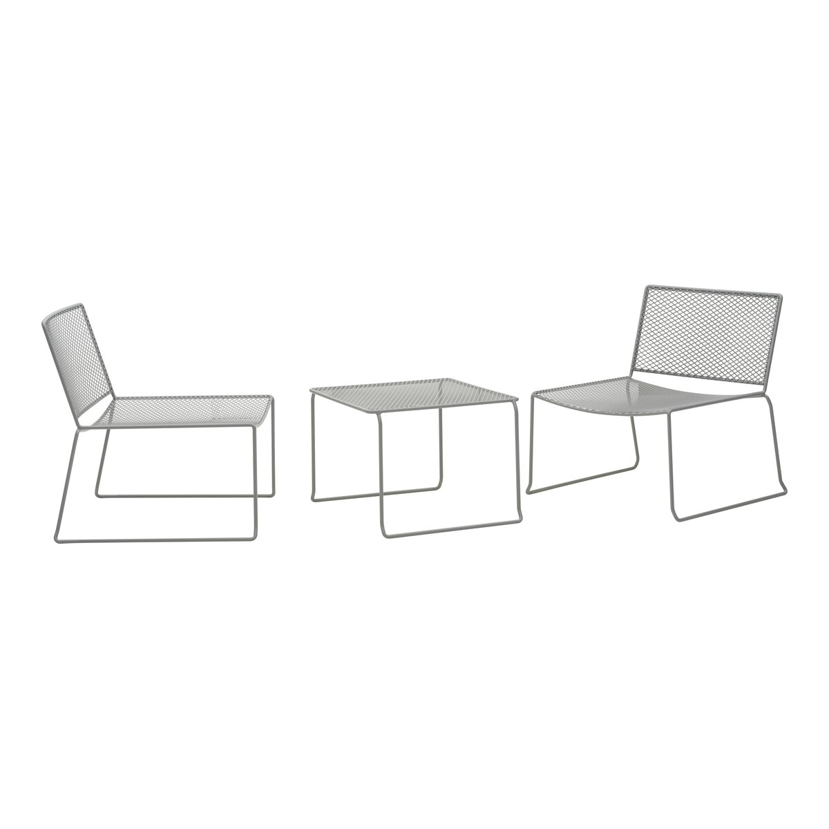 Gartencouchtisch Haru aus Metall, stapelbar, 54x54 cm, Slate Grey