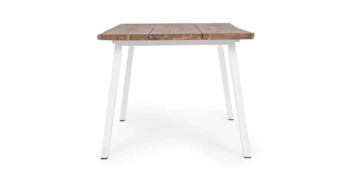 Gartentisch Oslo, Tischplatte Akazie, 200x100 cm, Weiß