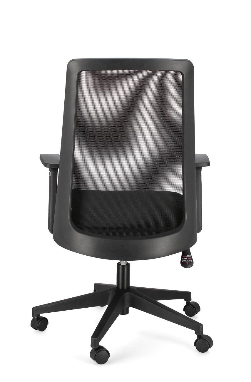 Bürostuhl Wesley mit Armlehne, Schwarz