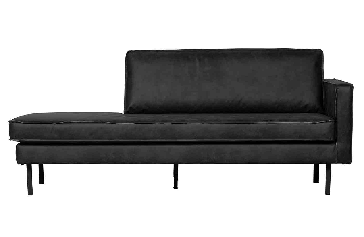 Recamiere Rodeo Daybed Eco-Leder, rechts Schwarz Recamiere Rodeo Daybed Lederoptik, rechts Schwarz