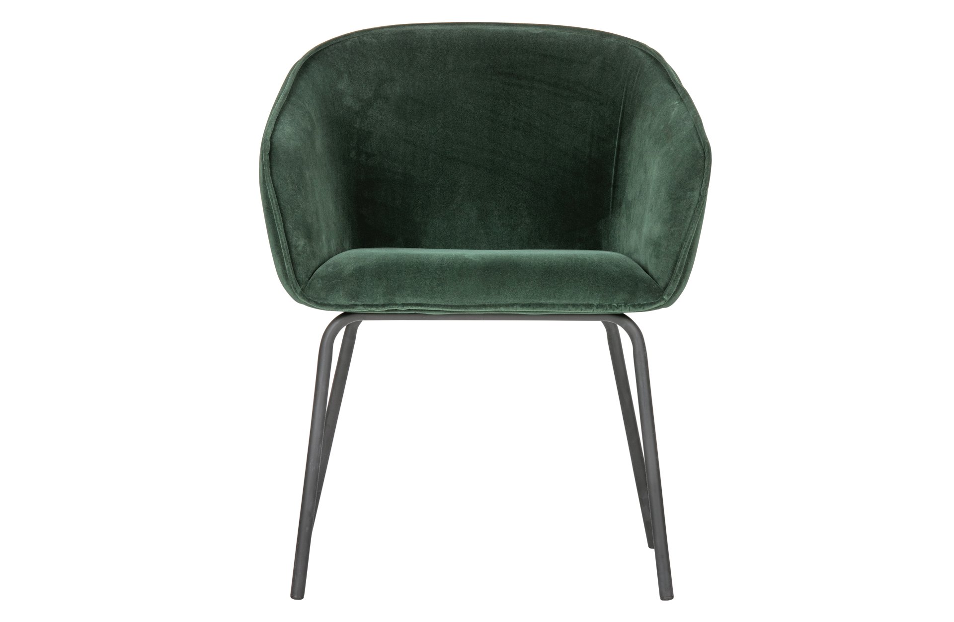 Der Esszimmerstuhl Sien wurde mit einem Samt Bezug bezogen. Er ist immer als 2er-Set erhältlich. Der Stuhl ist in zwei Varianten verfügbar, dieser besitzt die Farbe Grün.
