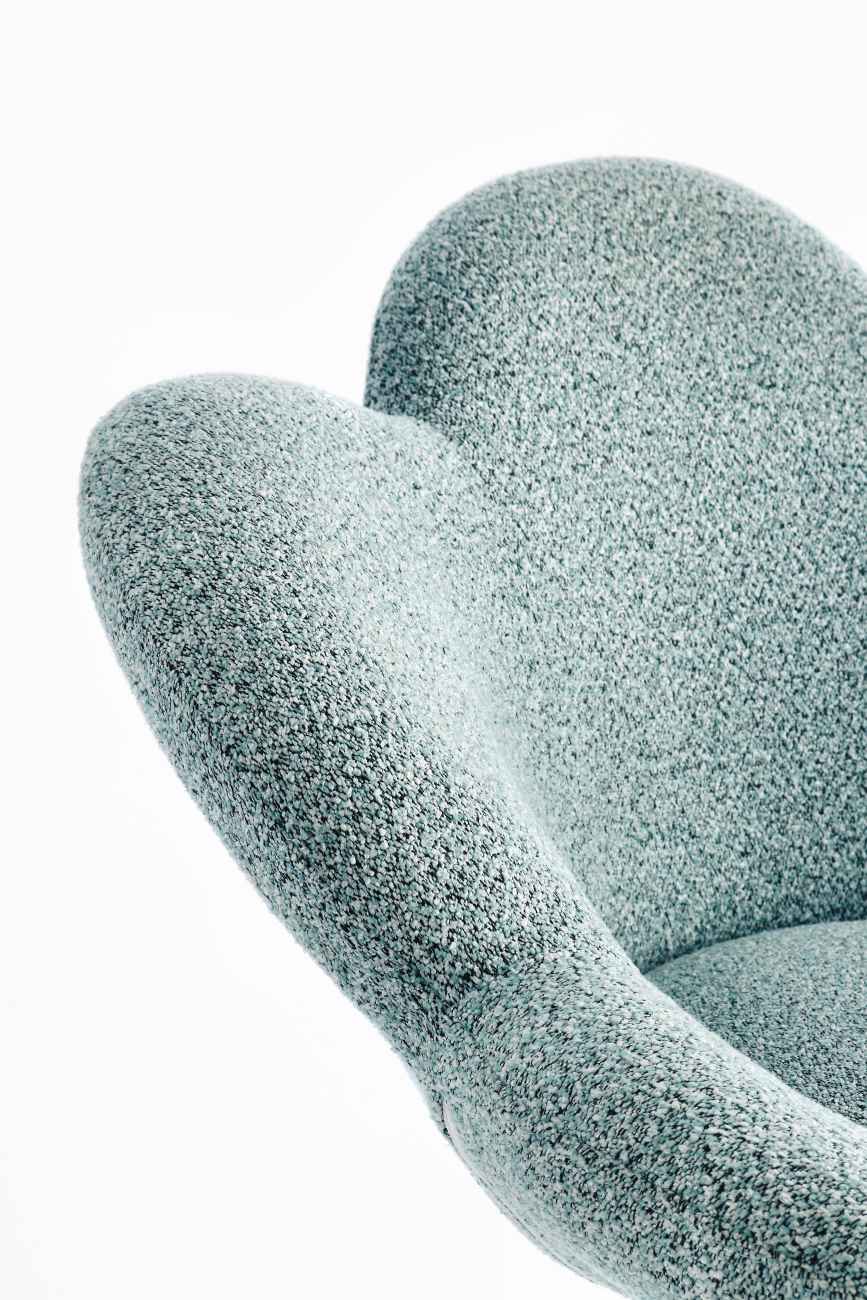 Esszimmerstuhl Fleur 2er-Set, Schwarz / Aquamarin