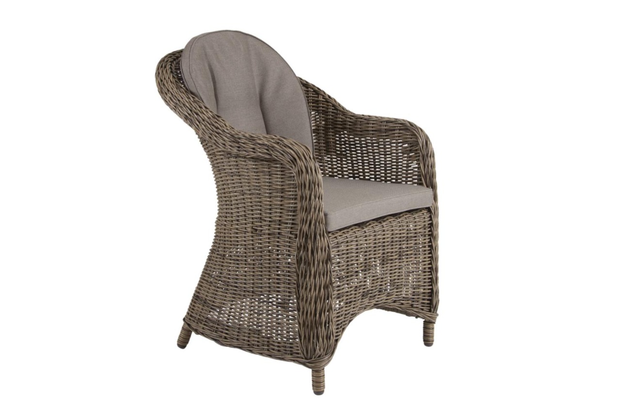 Gartenstuhl Eads mit Kissen, Natur