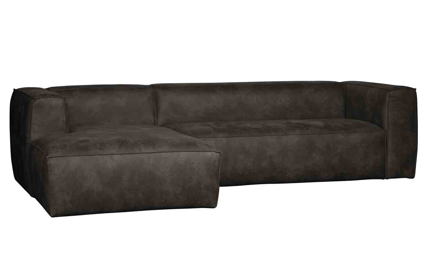 Ecksofa Bean Eco Leder, links Schwarz