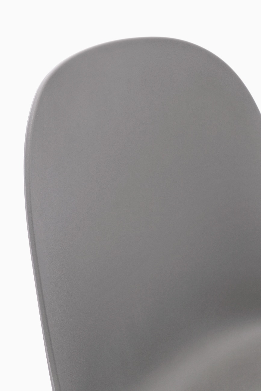 Esszimmerstuhl Ella 4er-Set aus Kunststoff, Grau