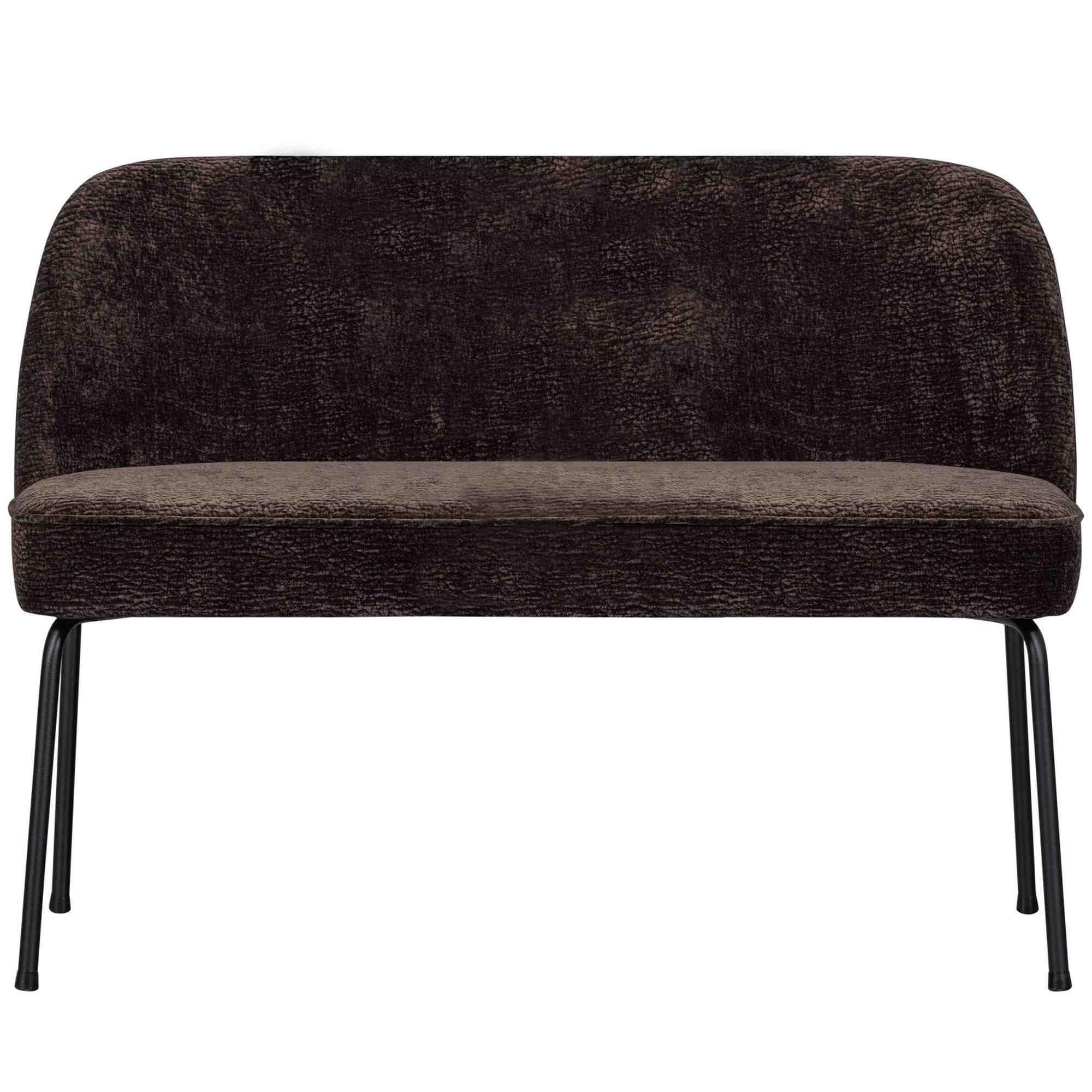 Essbank Vogue 3D-Chenille, modern und bequem, Dunkelbraun, mit Rückenlehne, 120 cm breit