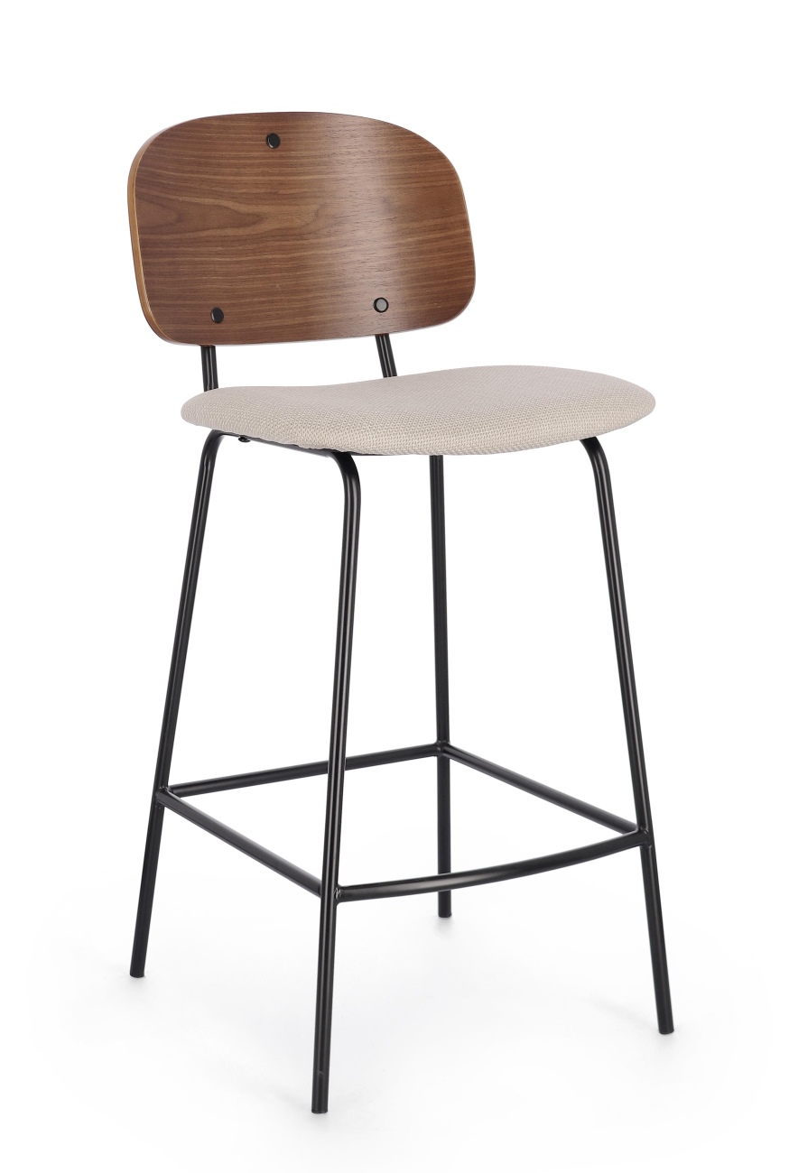 Barhocker Sienna 2er-Set aus Stoff, Beige