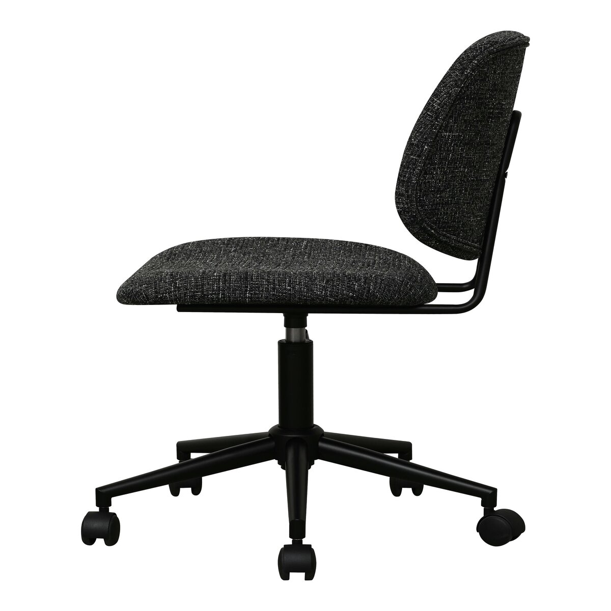 Bürostuhl Otal aus Boucle - Drehbar, Höhenverstellbar, Neigbar, Schwarz