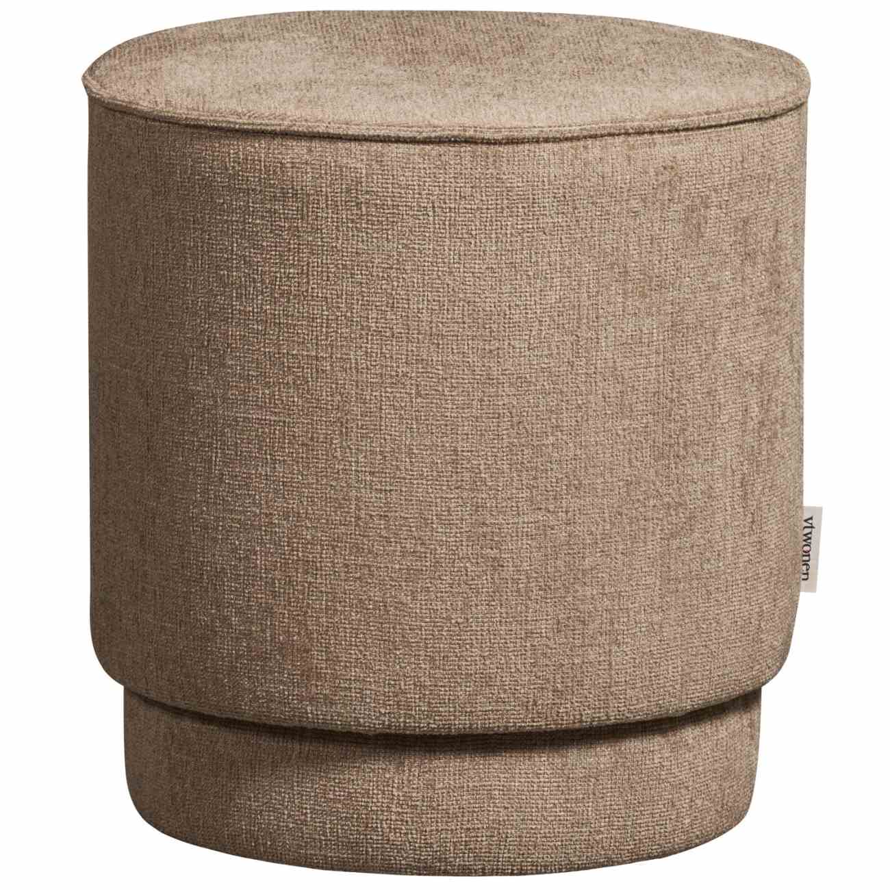Hocker Pearl aus Melange-Stoff Ø 40 cm, Mud Hocker Pearl aus Melange-Stoff Ø 40 cm, Mud