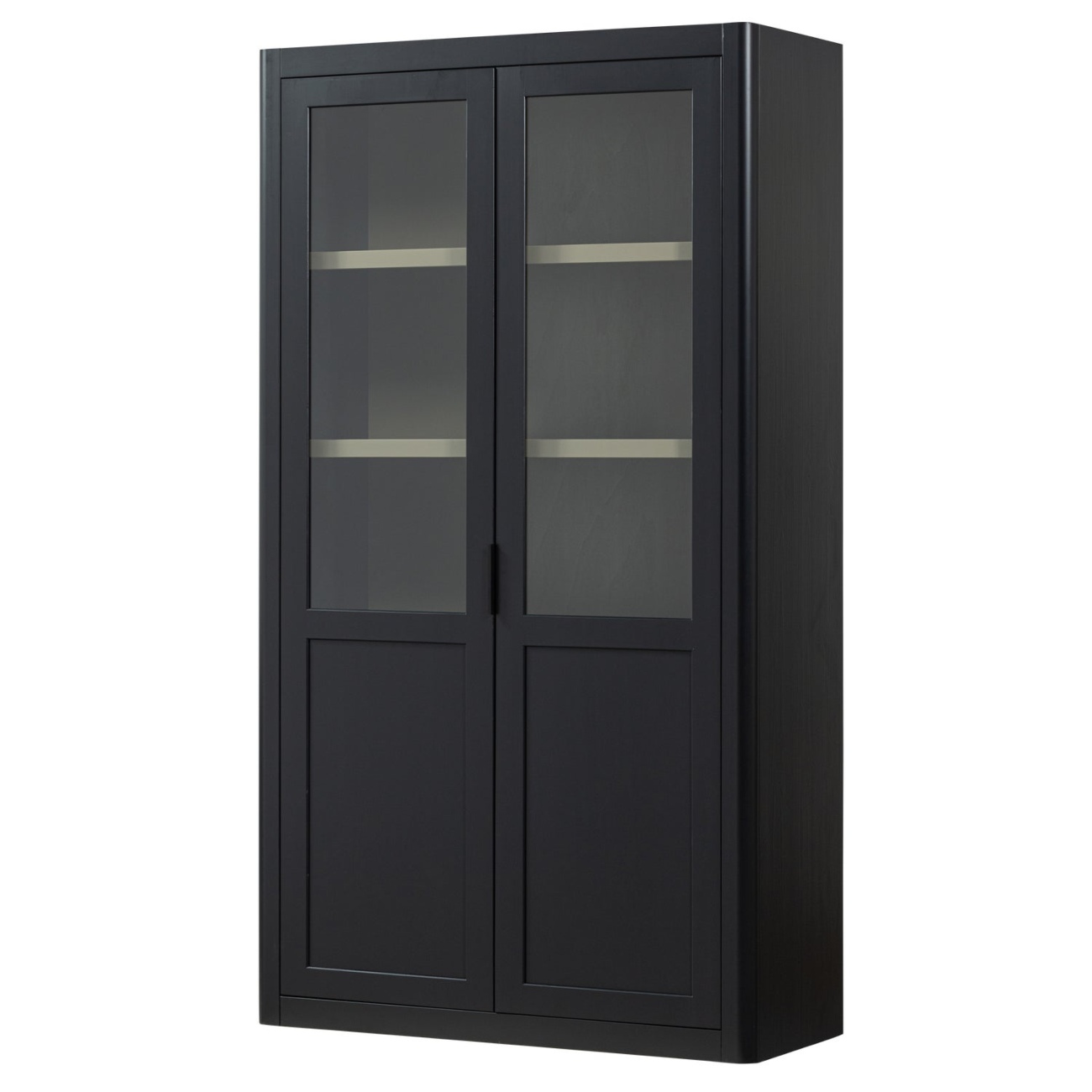 Vitrine Gunnar aus Kiefernholz, Schwarz Vitrine Gunnar aus Kiefernholz, Schwarz