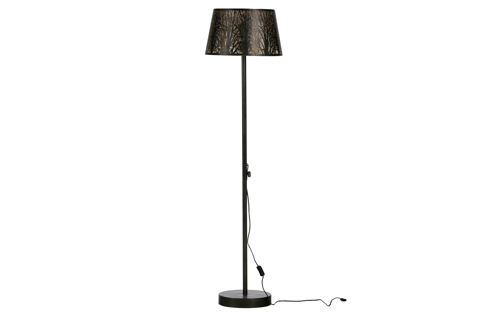 Die Stehleuchte Keto ist ein echter Hingucker. Gefertigt wurde die Lampe aus Metall, welches ein schwarzen Farbton besitzt. Dies unterstreicht das moderne Design der Lampe.