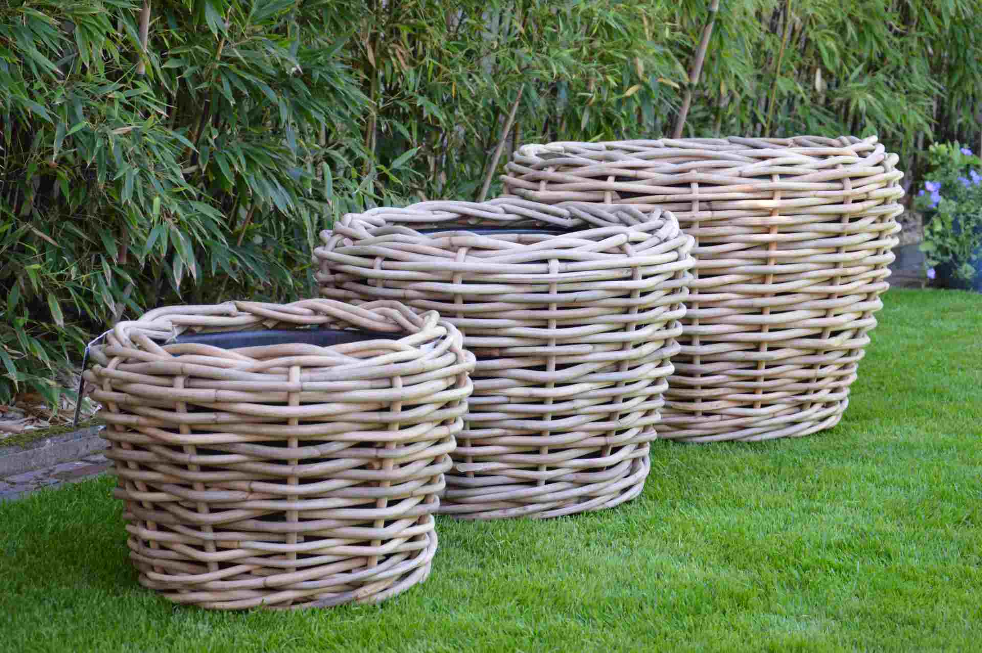 Pflanzenkorb Palau aus Naturrattan, Ø 68 cm Pflanzenkorb Palau aus Naturrattan, Ø 68 cm