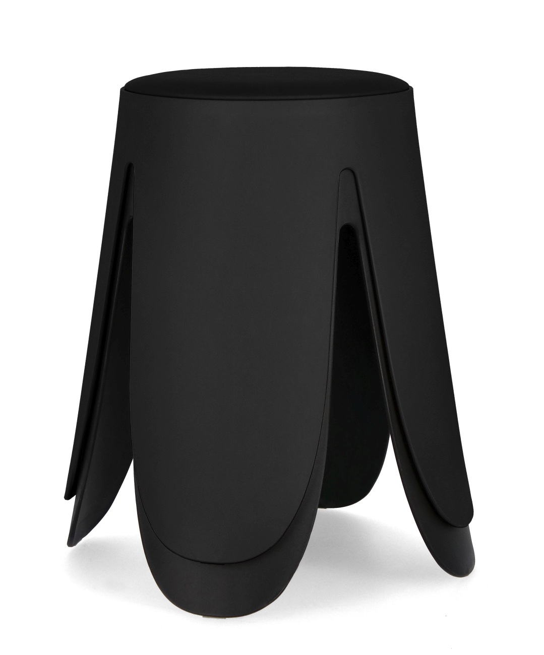 Der Hocker Imogen überzeugt mit seinem modernen Stil. Gefertigt wurde er aus Kunststoff, welcher einen schwarzen Farbton besitzt. Die Sitzfläche ist aus Kunstleder und hat eine schwarze Farbe. Der Hocker besitzt einen Durchmesser von 37 cm.