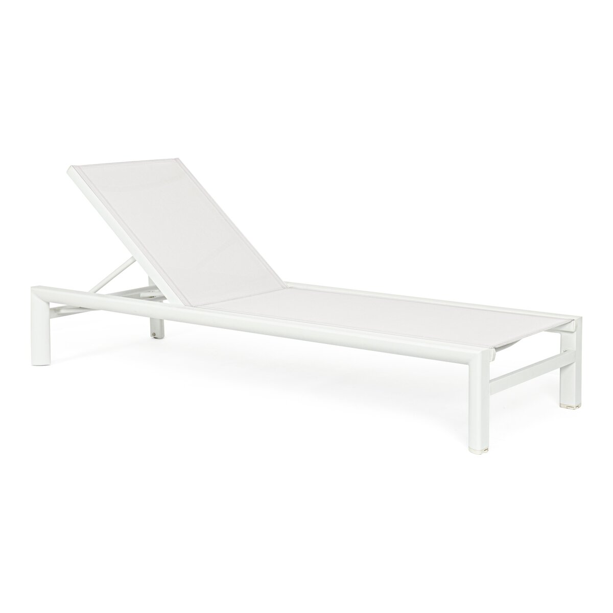 Gartenliege Skipper verstellbar - Textilene Off-White & Aluminium Off-White
