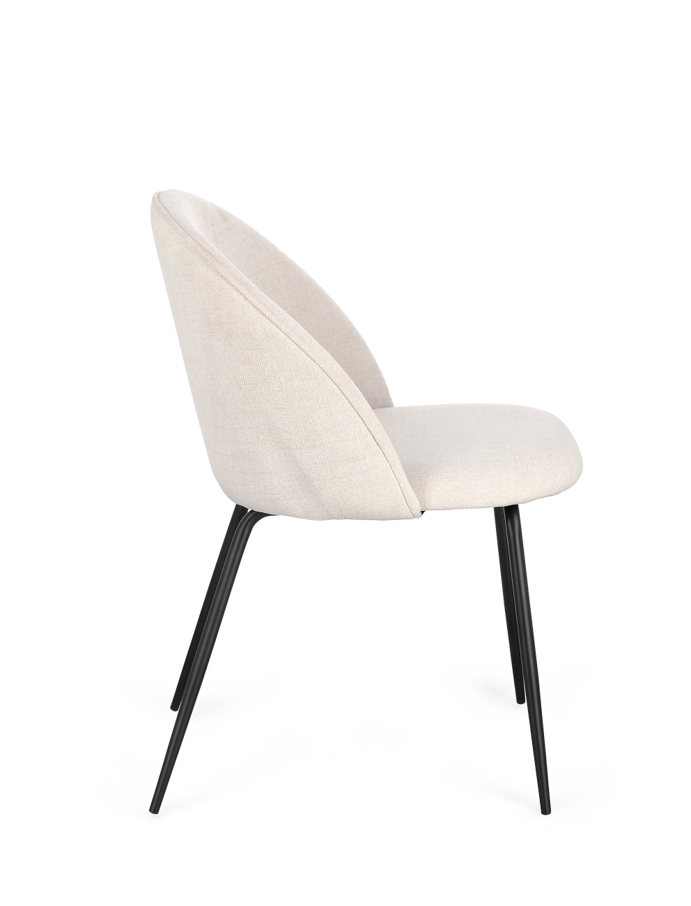 Esszimmerstuhl New Tanya 4er-Set aus Stoff, Eis