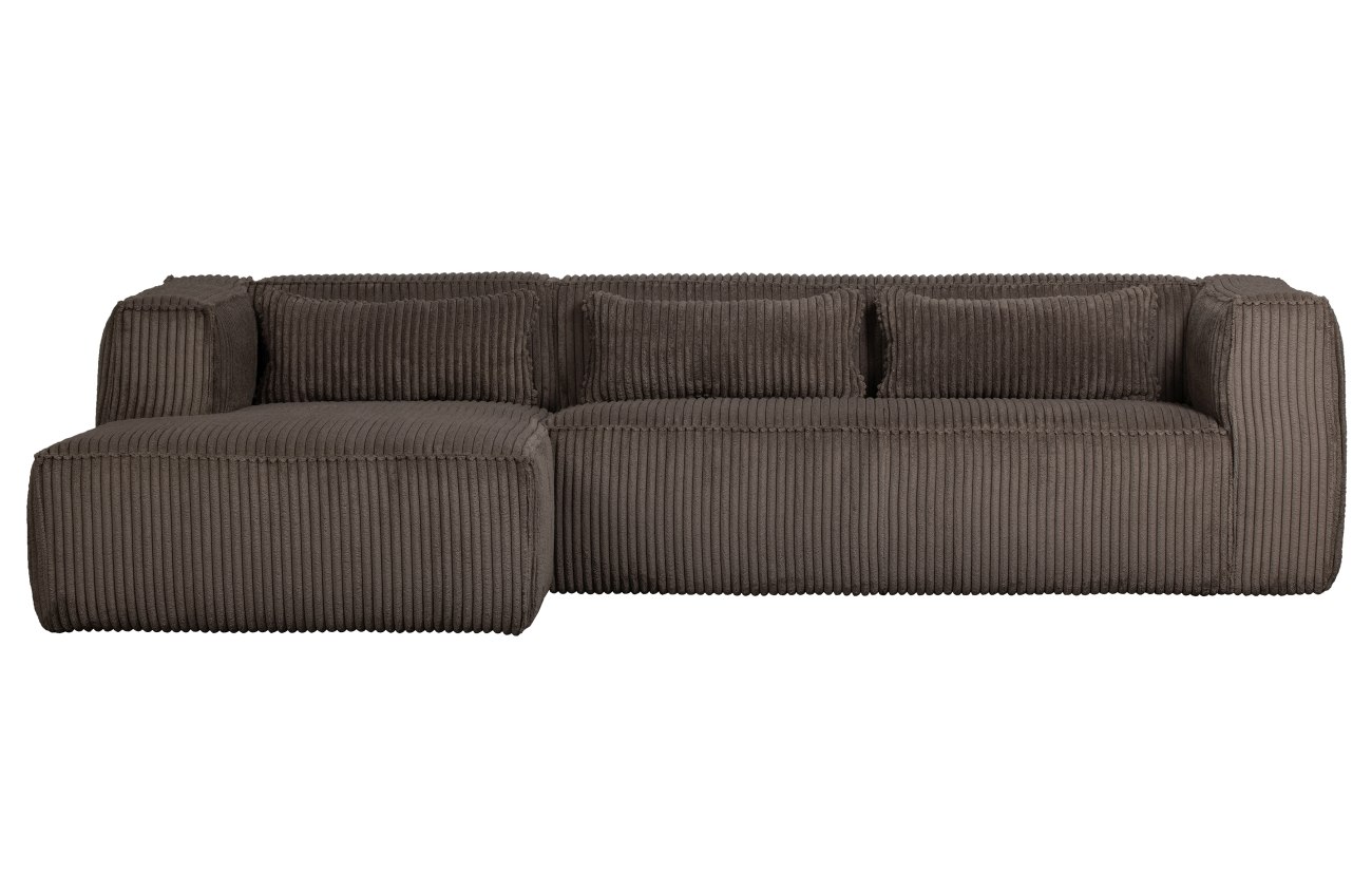 Ecksofa Bean mit Cordbezug, Links, Dunkelbraun Ecksofa Bean mit Cordbezug, links Braun