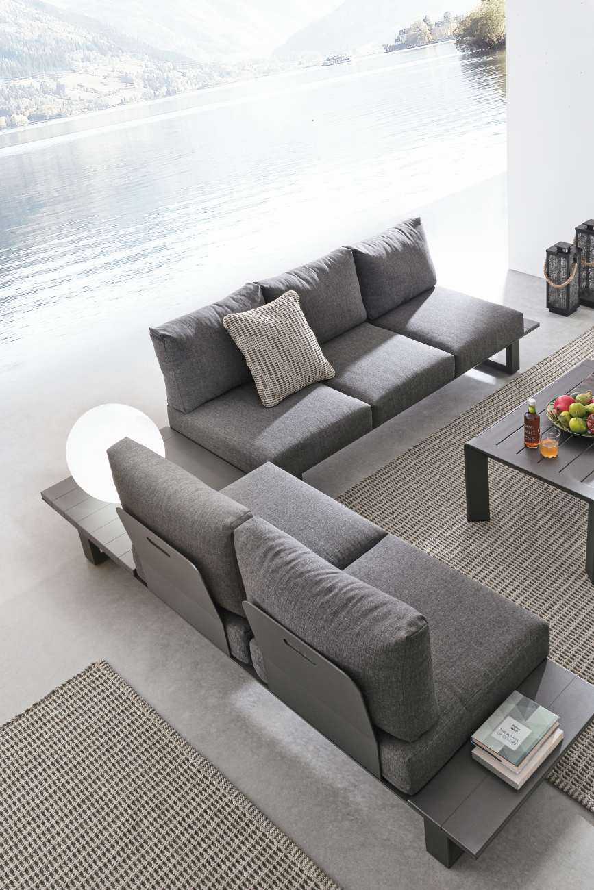 Garten-Set Konnor 3-er Gruppe, Anthrazit