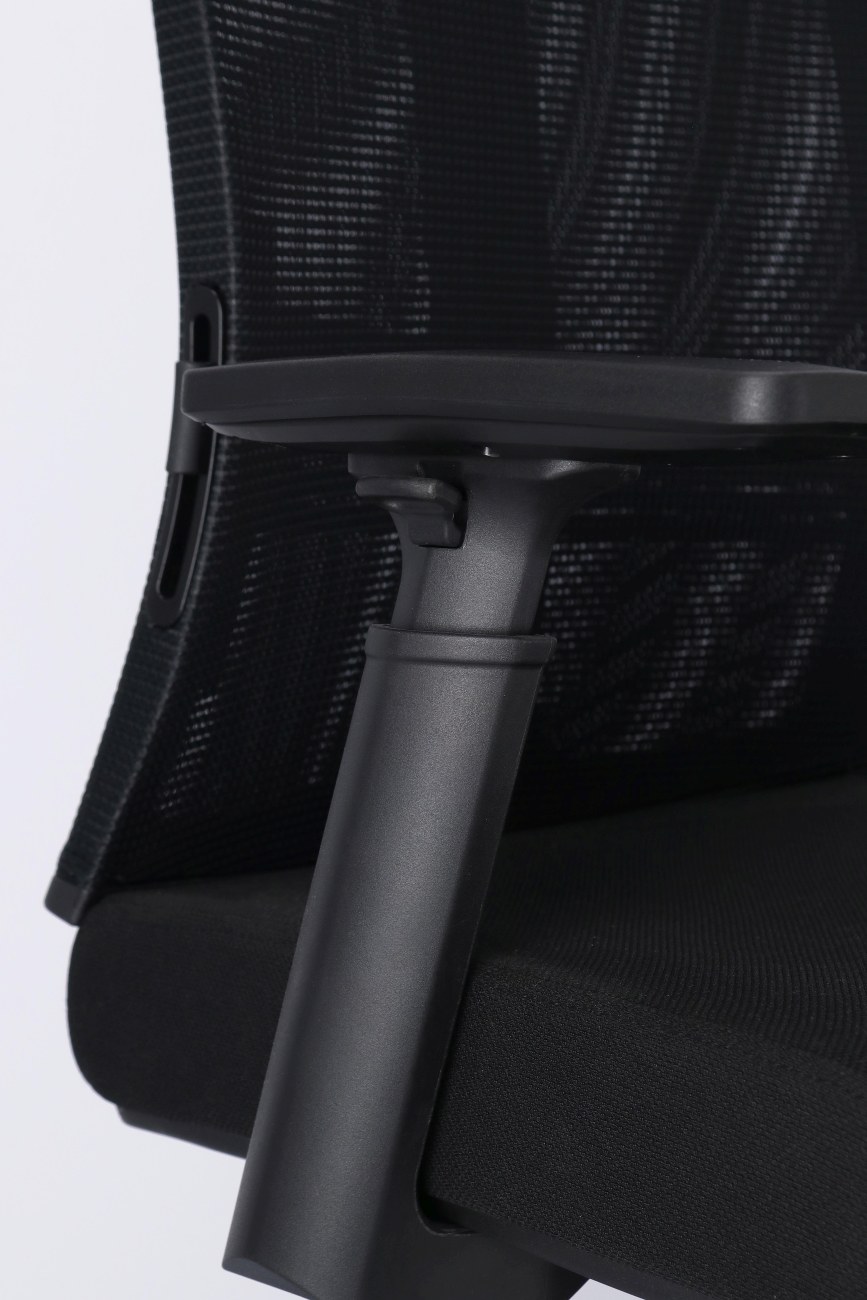 Bürostuhl Killian mit Armlehne, Schwarz