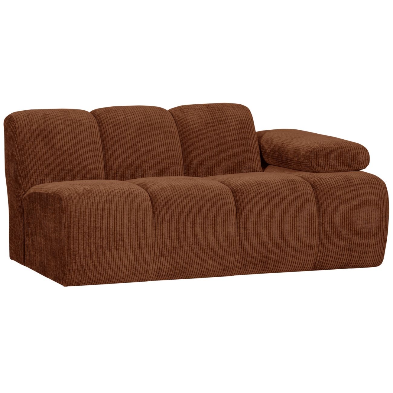 Modulsofa Mojo Flachcord 1,5er Arm-Rechts, Rostbraun Modulsofa Mojo Flachcord 1,5er Arm-Rechts, Rostbraun