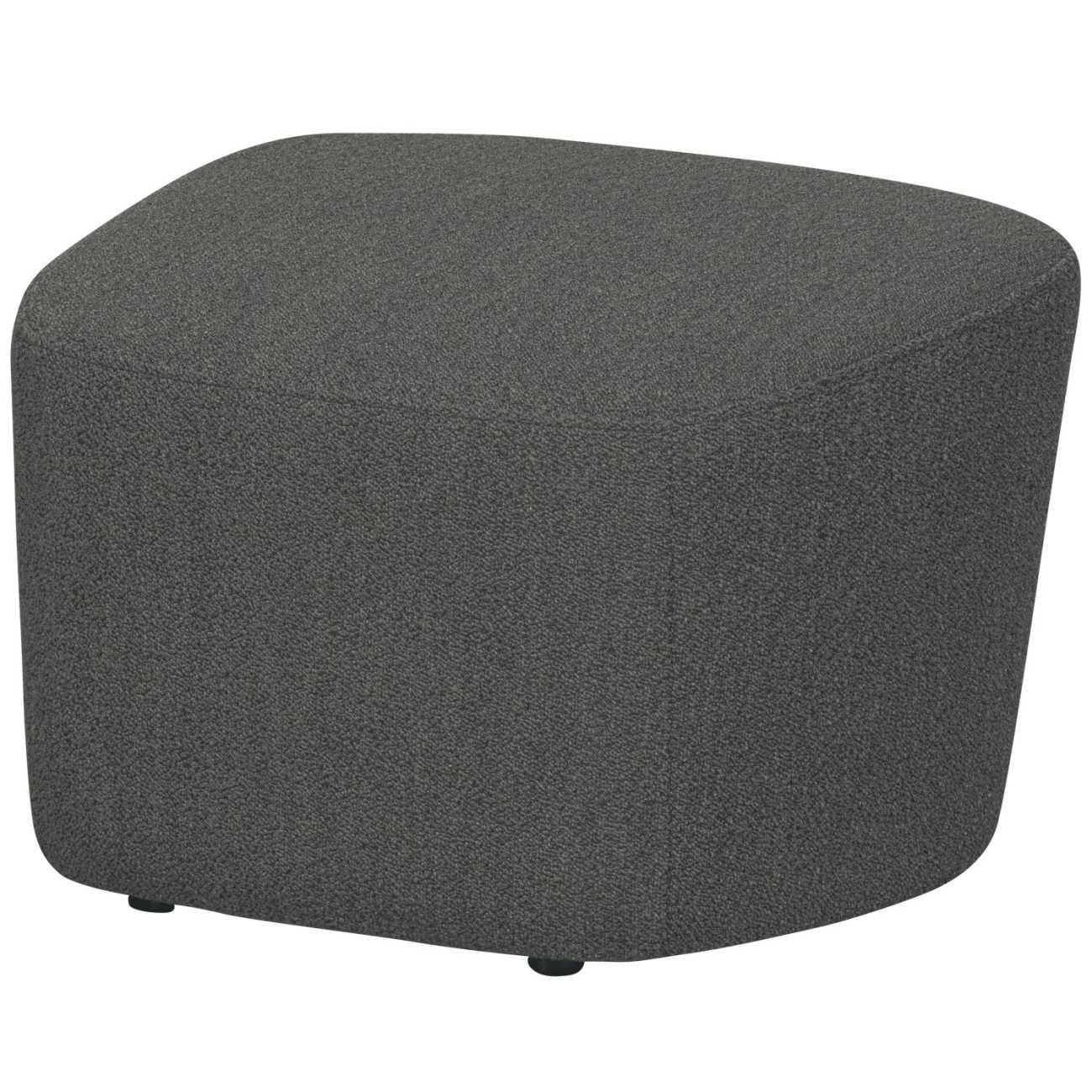 Hocker Lofty aus Boucle-Stoff, Dunkelgrau Hocker Lofty aus Boucle-Stoff, Dunkelgrau