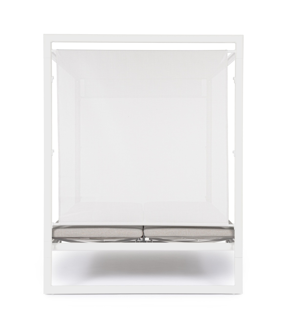 Gartendaybed Konnor aus Aluminium, Weiß