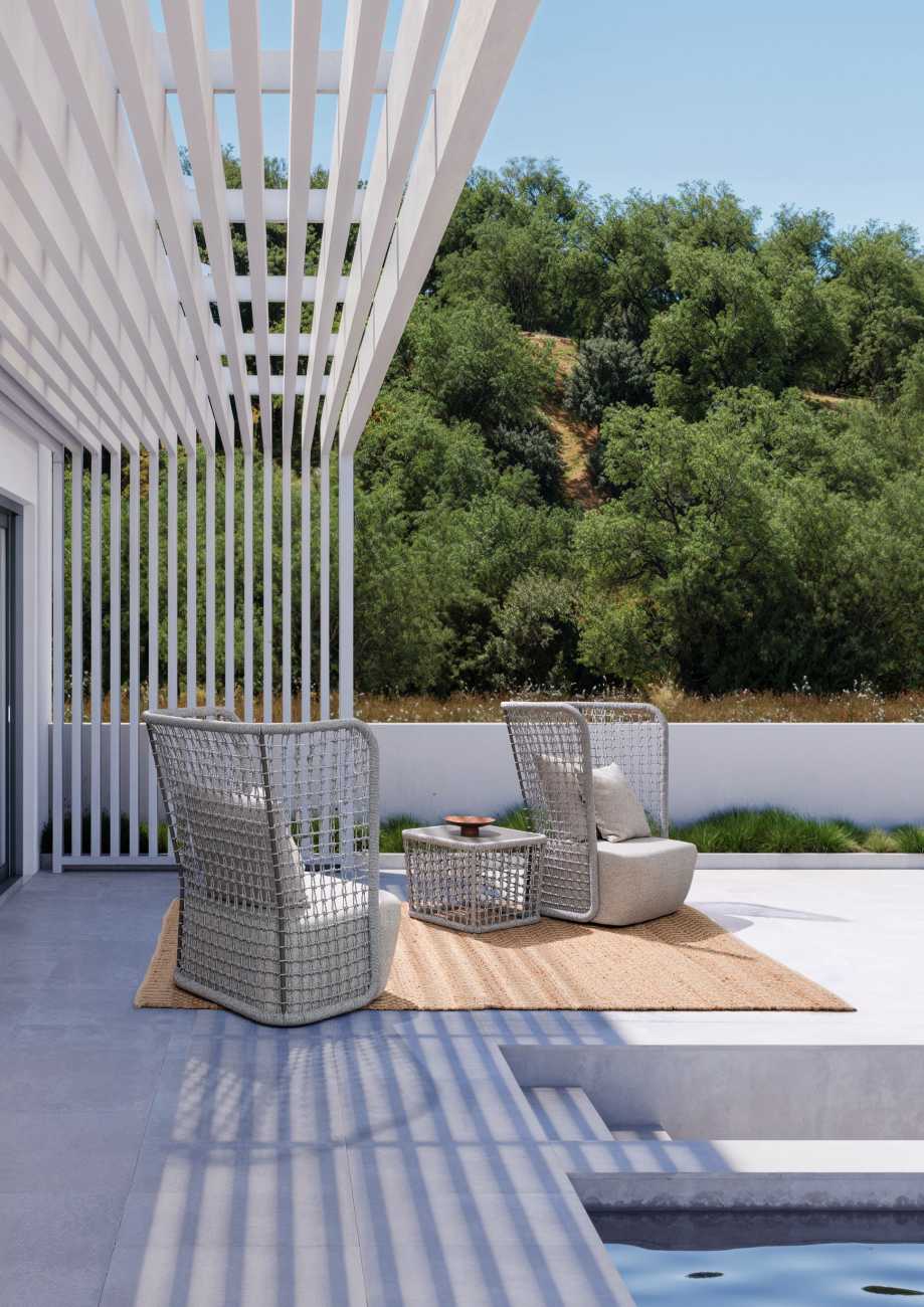 Gartencouchtisch Kollar aus Aluminium, Artic