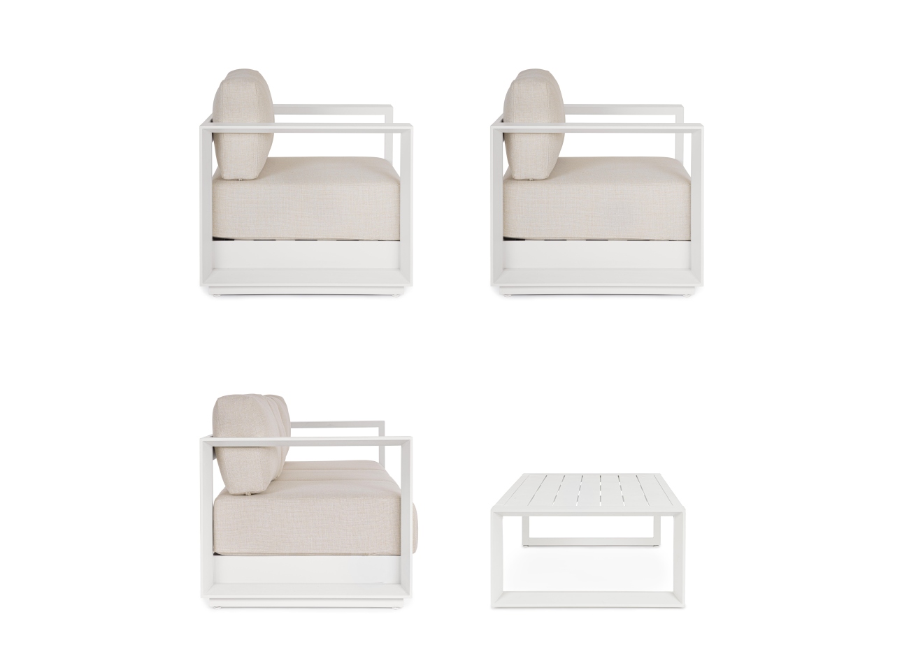 Garten-Set Moses 4er Gruppe, Weiß