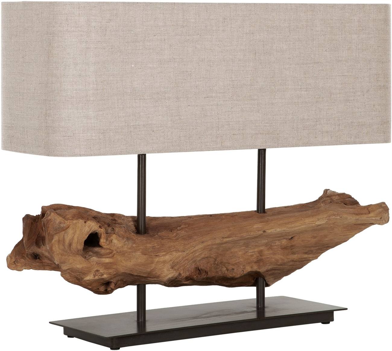 Tischleuchte Log aus Teakholz, Natur Tischleuchte Log aus Teakholz, Natur