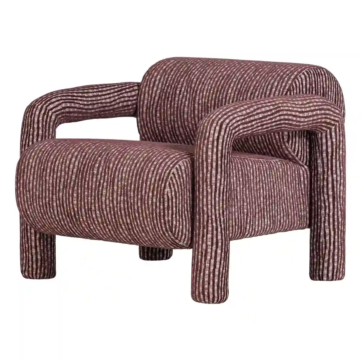 Sessel Lenny - Kite-Musterstoff Bordeauxrot