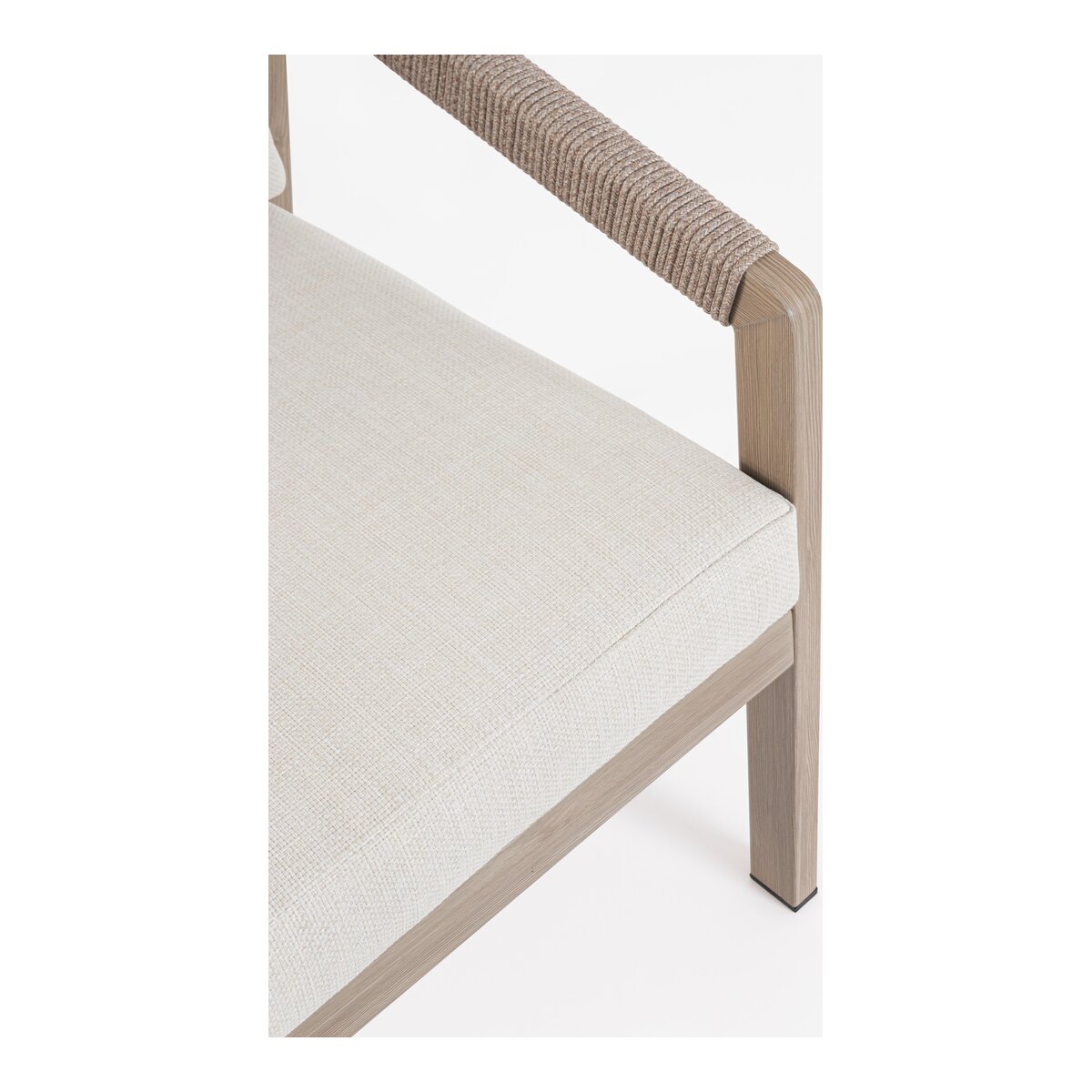 Gartenecksofa Kalimera - Aluminium Timber Natur, Olefin Beige, inkl. Couchtisch