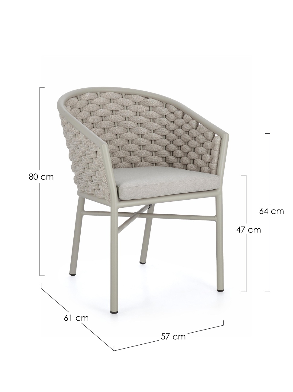 Gartenstuhl Margalida aus Aluminium, Saturn / Saturn