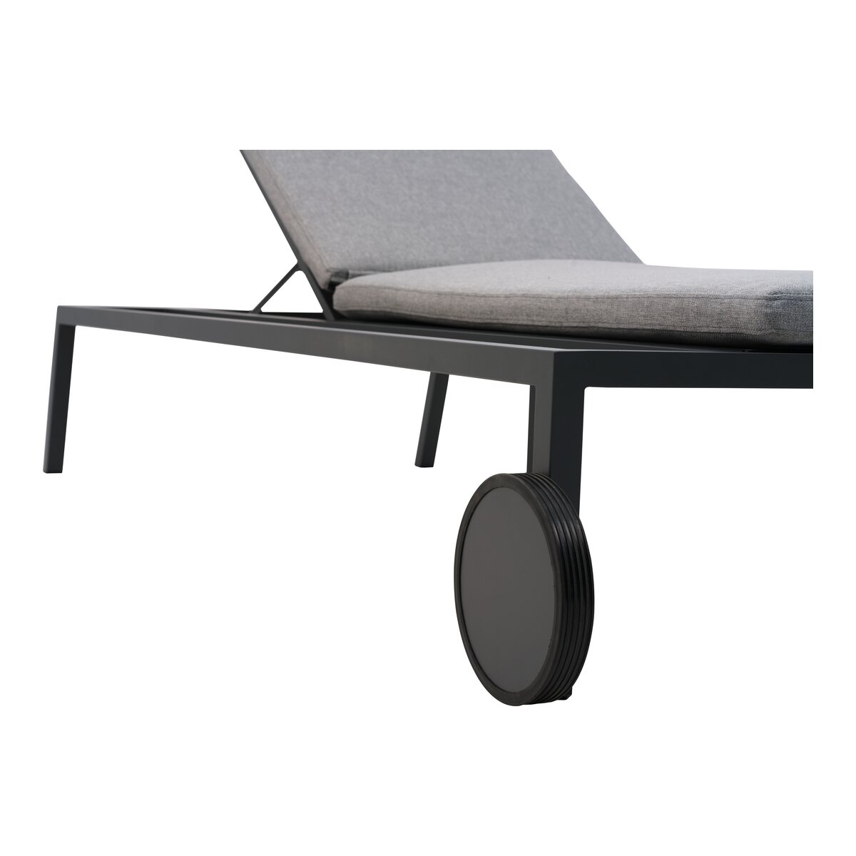Sonnenliege Samvaro Anthrazit/Pearl Grey - mit integrierter Ablage aus Aluminium & Olefin