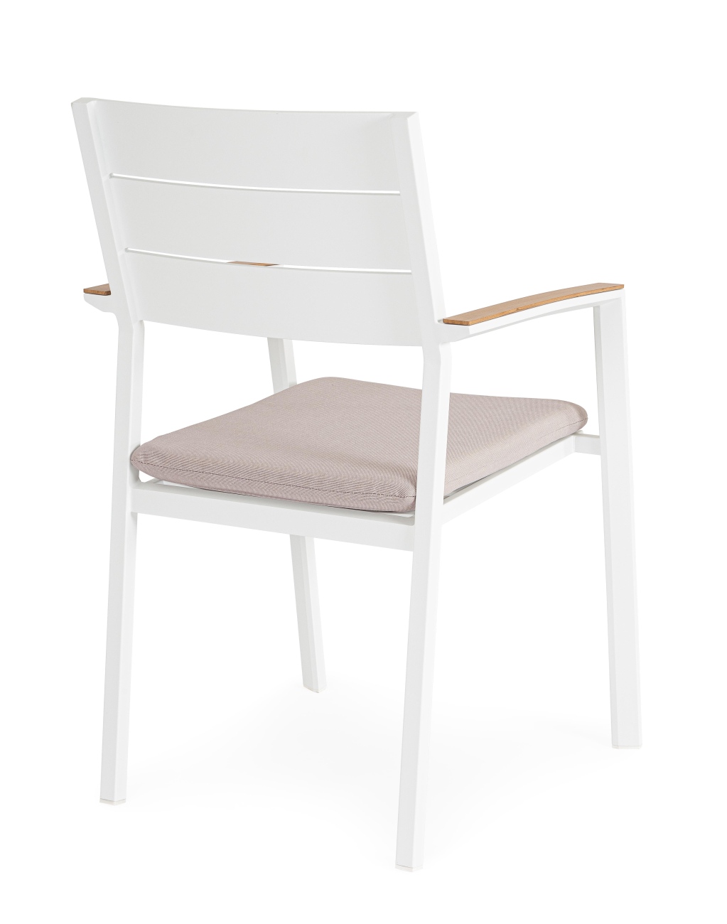 Gartenstuhl Zelmar aus Aluminium, Weiß