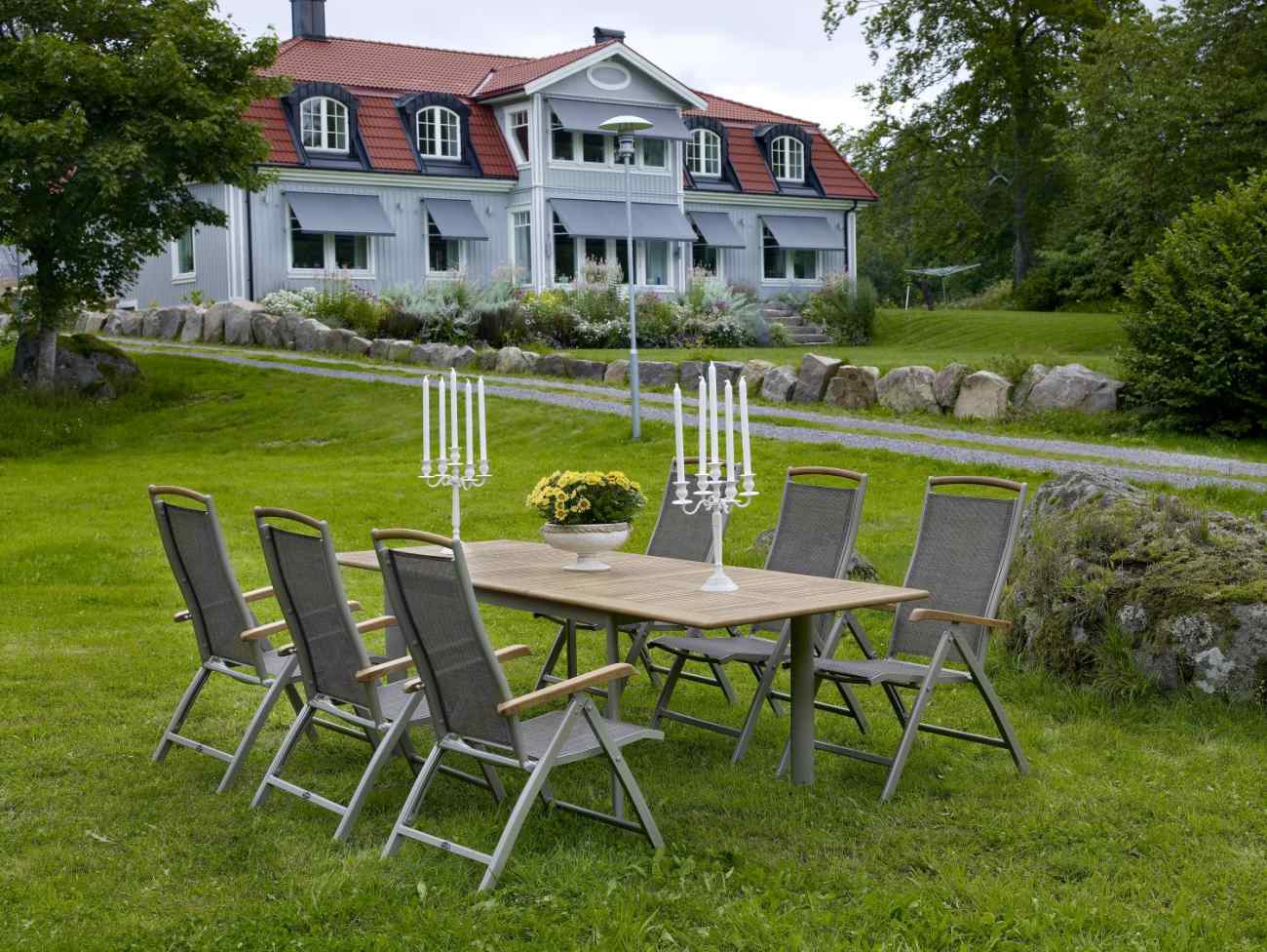 Gartenstuhl Andy mit Teakholz, Kaki