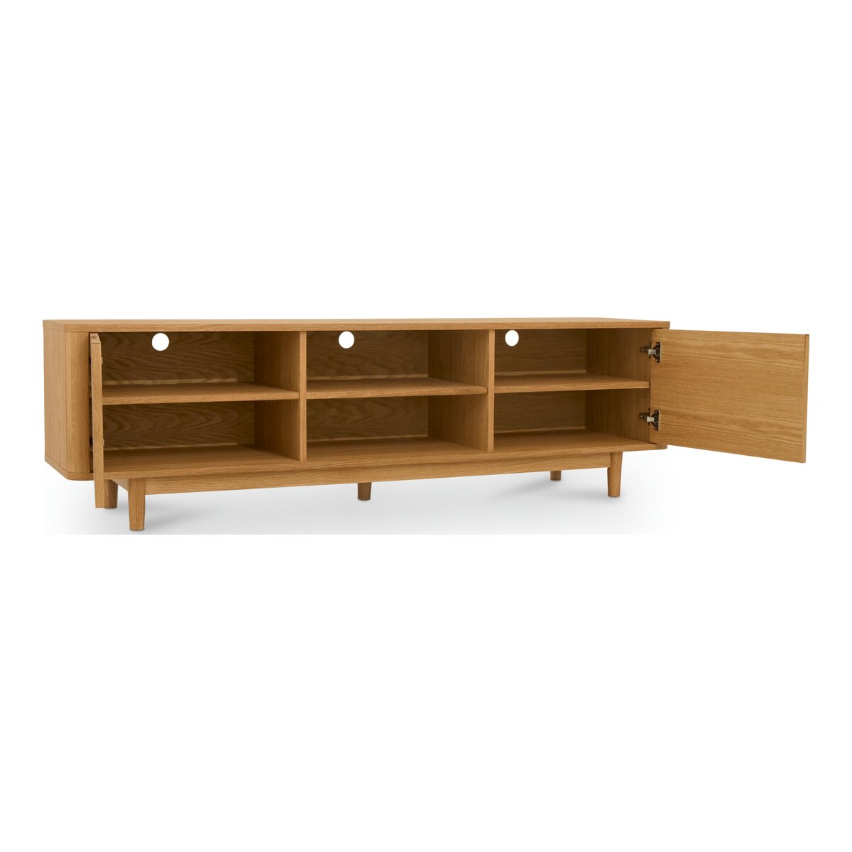 TV-Board Gorbin Eiche Natur 180 cm - mit Türen & Soft-Close