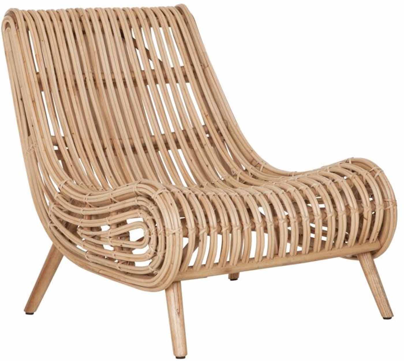 Rattanstuhl Cinque Terre Lounge-Sessel Cinque Terre aus Rattan, Natur