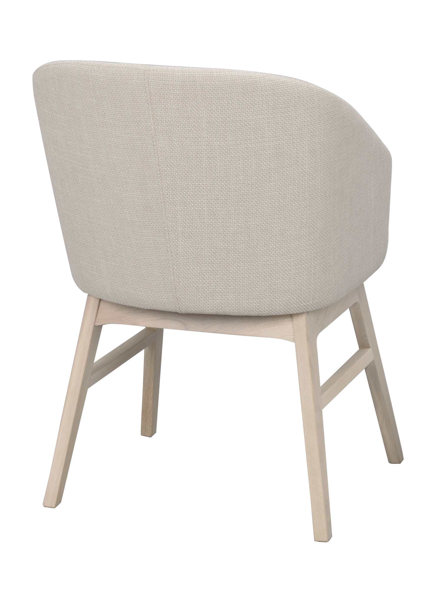 Komfortabel & schön – Stuhl Windham 2er Set mit Armlehnen, Beige / Whitewash.