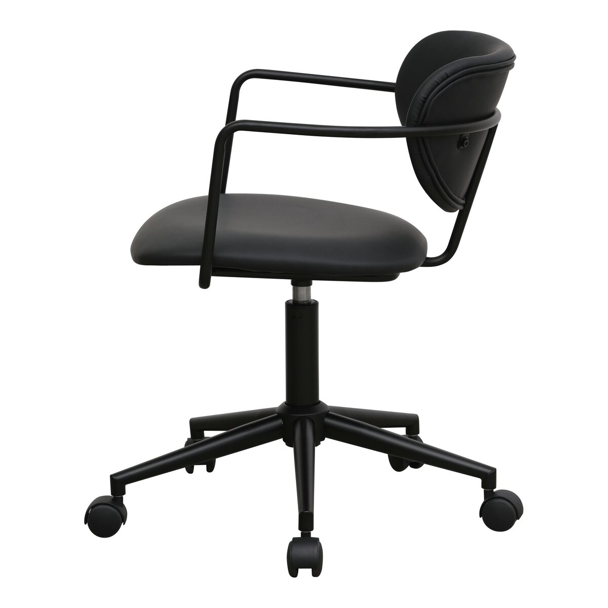 Bürostuhl Odila aus Kunstleder - Drehbar, Höhenverstellbar, Neigbar, Schwarz
