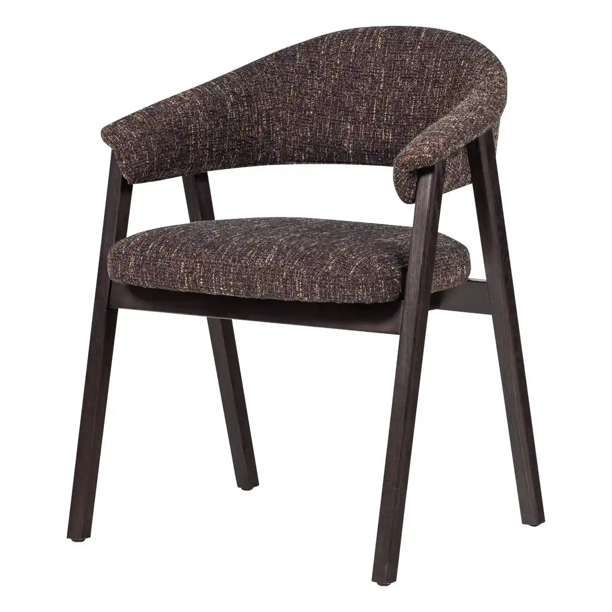 2er-Set Armlehnstuhl Tunar - Webstoff Dunkelbraun