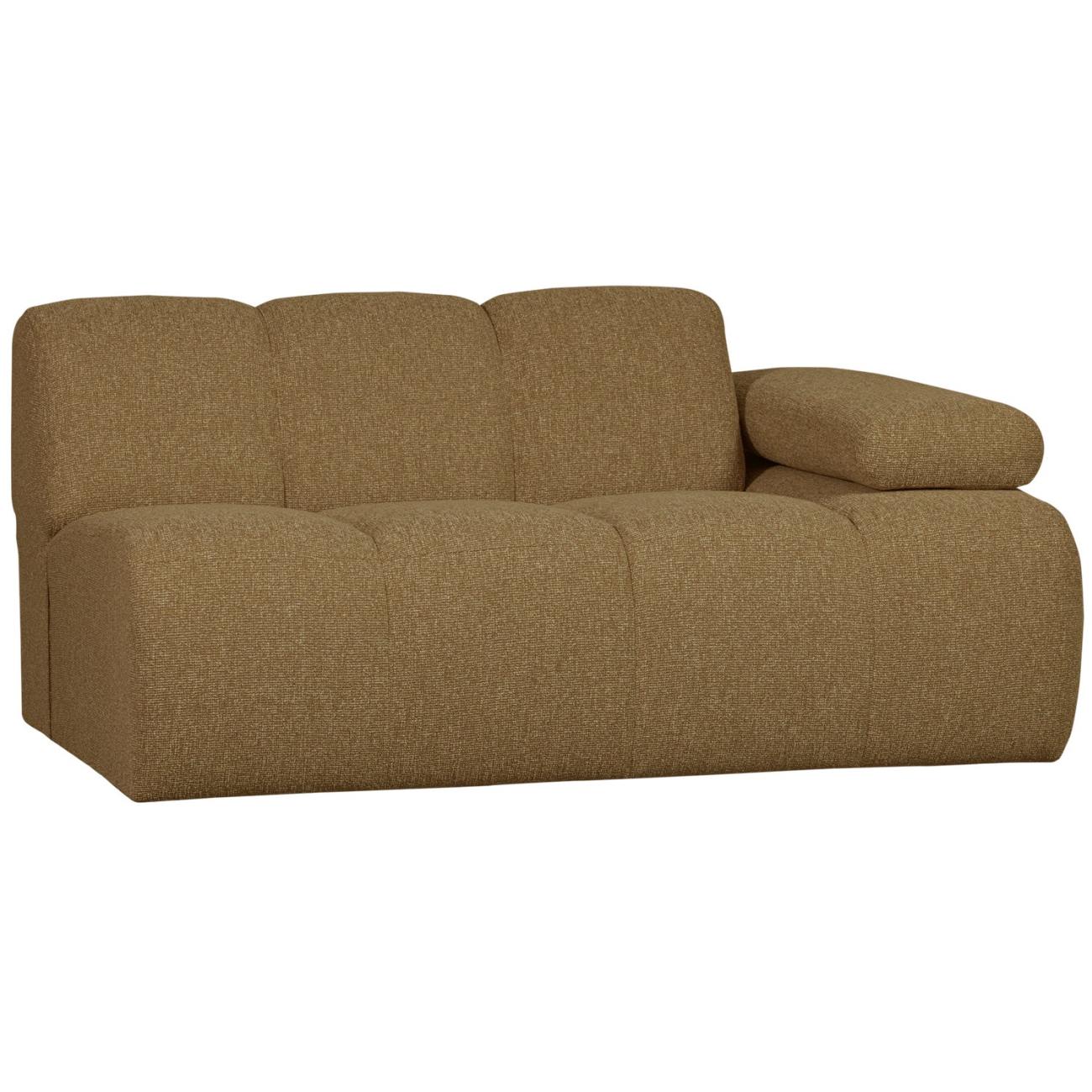 Modulsofa Mojo Boucle 1,5er Arm-Rechts, Gelb/Braun
