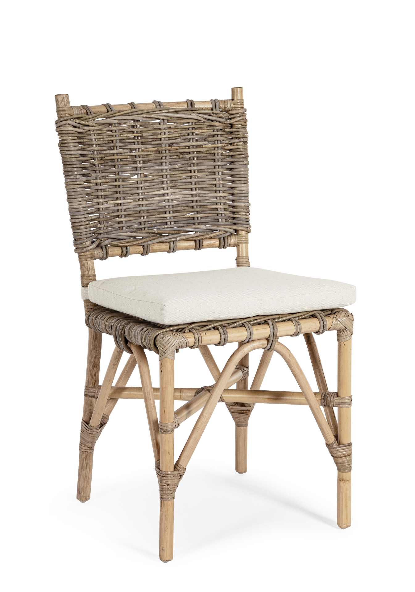 Gartenstuhl Tarifa aus Rattan mit Kissen Gartenstuhl Tarifa aus Rattan mit Kissen