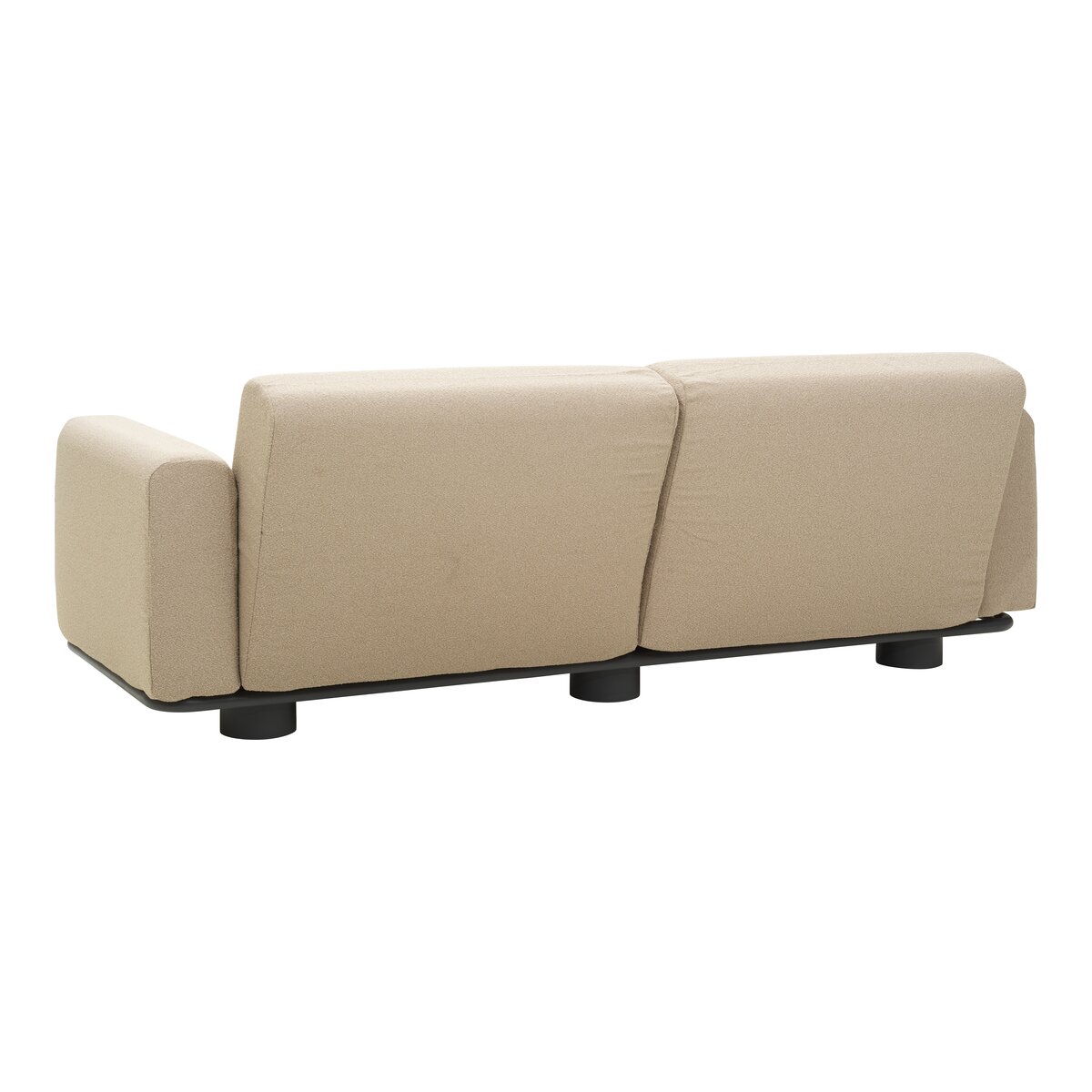 Gartensofa Bolster 2,5-Sitzer, Aluminium & Teddy-Stoff, Beige