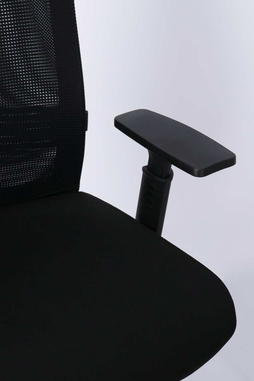 Bürostuhl Killian mit Armlehne, Schwarz