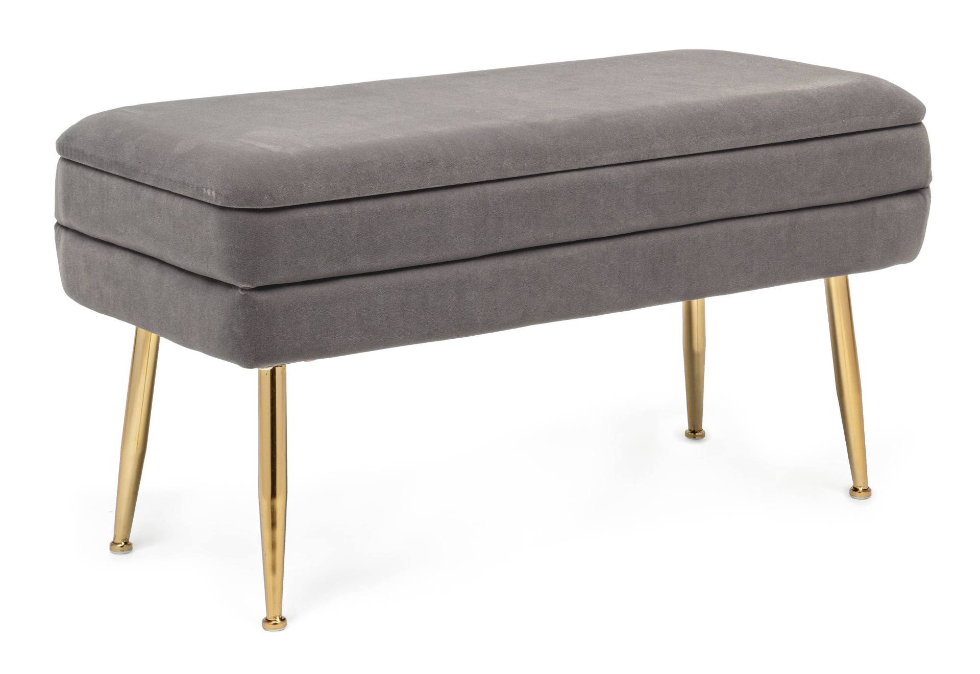 Bank Pavlina aus Samt 80 cm, Grau Bank Pavlina aus Samt 80 cm, Grau