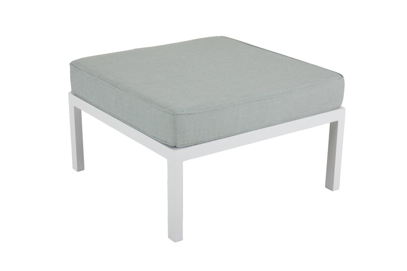 Gartenhocker Weldon mit Kissen, Hellgrau Gartenhocker Weldon mit Kissen, Hellgrau